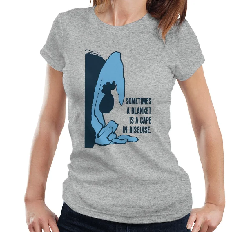 Peanuts Blanket Is A Cape In Disguise Women's T-Shirt-- Modern Contemporary Chic