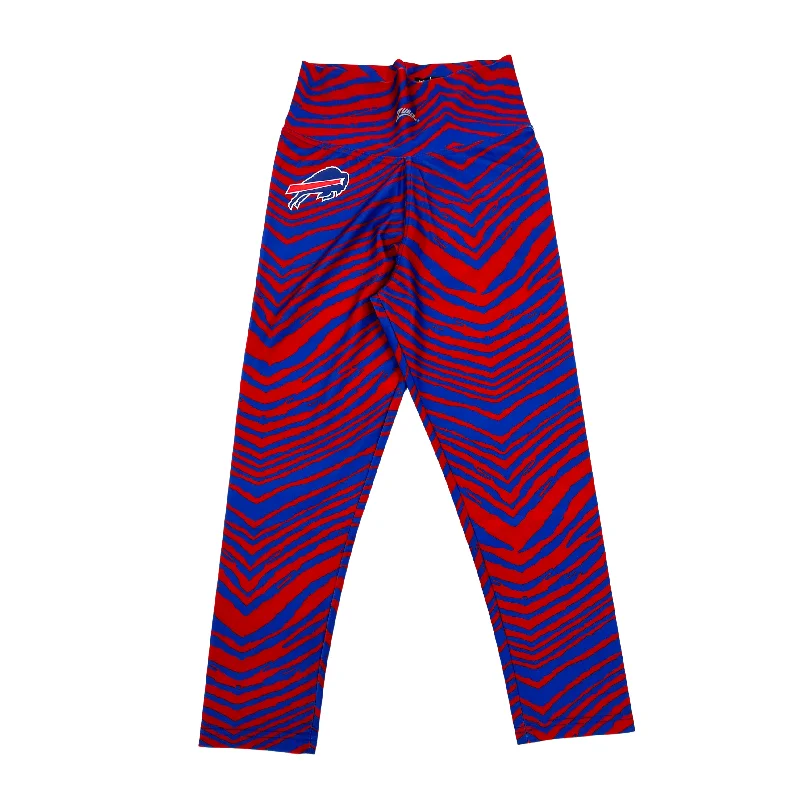 Zubaz Buffalo Bills Red & Blue Capri Leggings Trendy Patterned Leggings