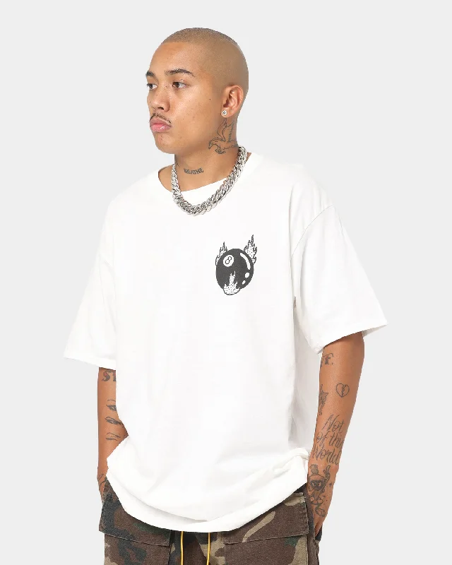 Goat Crew 8 Ball T-Shirt White-- Seamless Knitted Crochet