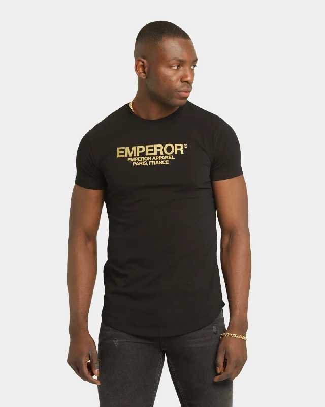 Emperor Apparel Copyright After Dark Short Sleeve T-Shirt Black/Gold-- Casual Formal Business