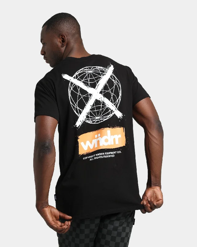WNDRR Pressure Custom Fit T-Shirt Black-- Spandex Blend Rayon Blend Denim Blend