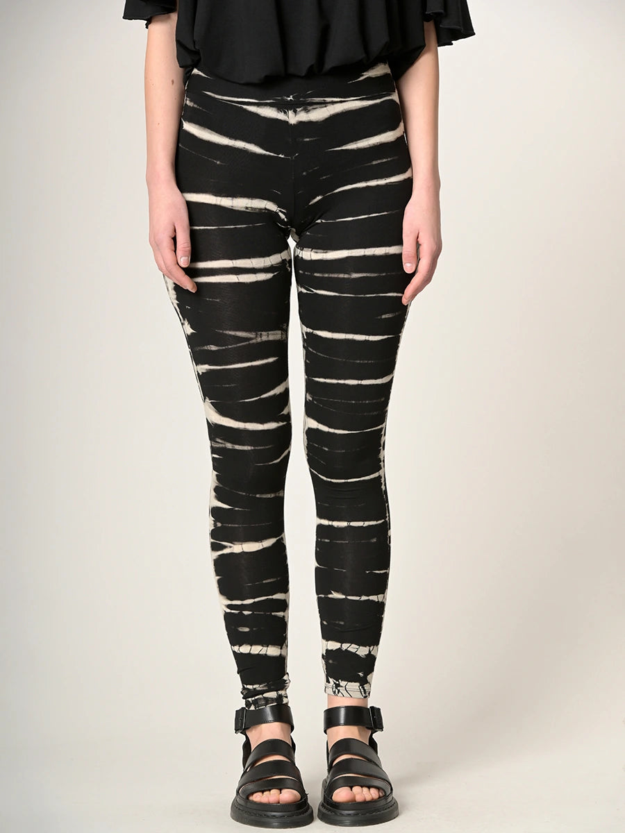 Tie Dye Leggings - Black - Style 4 Elegant Black Leggings