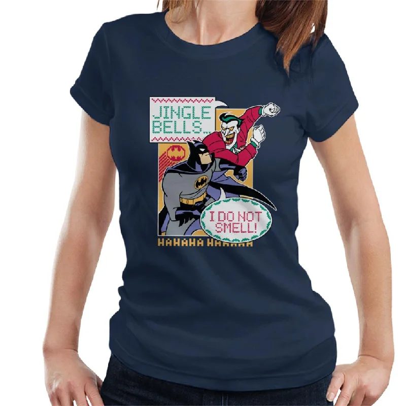 Batman Christmas Joker Jingle Bells Women's T-Shirt-- Lace Blend Ribbed Blend Corduroy Blend
