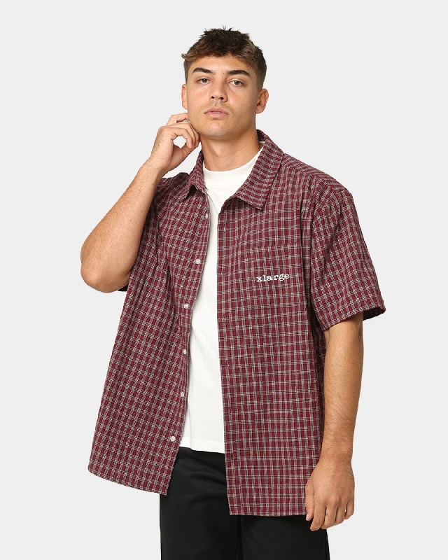 XLARGE Button Up Check Shirt Port-- Cozy Warm Stylish