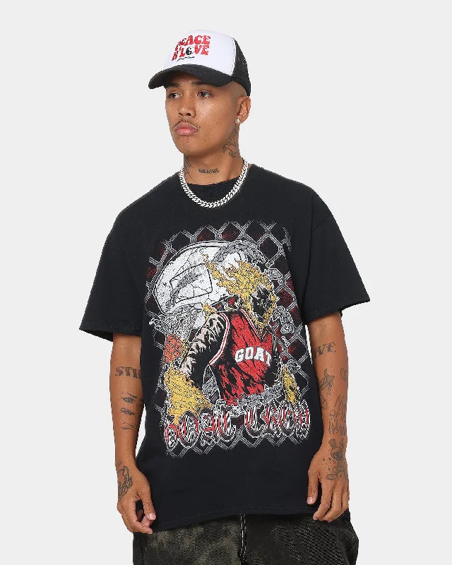 Goat Crew Rise From Ashes T-Shirt Black-- Hooded Caped Shawl Collar