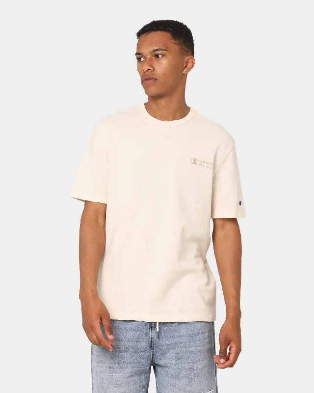 Champion RB Pique Short Sleeve T-Shirt Natural-- Cotton Fabric Linen Fabric Terry Fabric