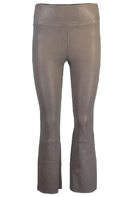 Crop Ankle Flare Legging - Washed Grey Stylish Athletic Wear Leggings