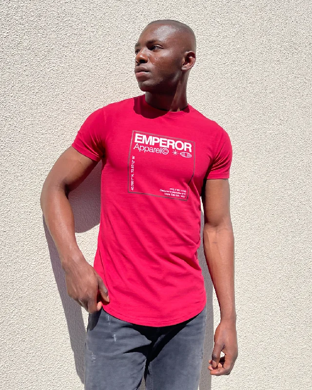 Emperor Apparel Box After Dark T-Shirt Maroon-- Zippered Front Buttoned Front Snap Front