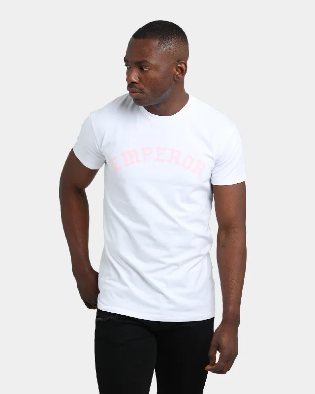 Emperor Apparel Endure Hustle T-Shirt White/Pink-- Print Jacquard Patchwork