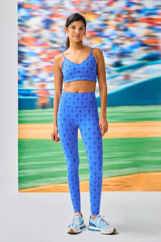 Phillies Action Basic Legging in Monogram Royal Fashionable Moisture-Wicking Leggings