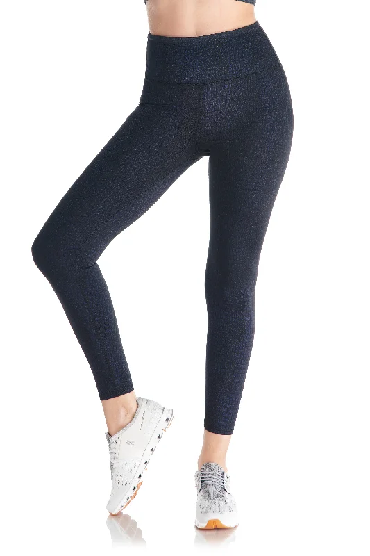 Viper Snakeskin High-Waist Leggings Trendy Flared Leggings