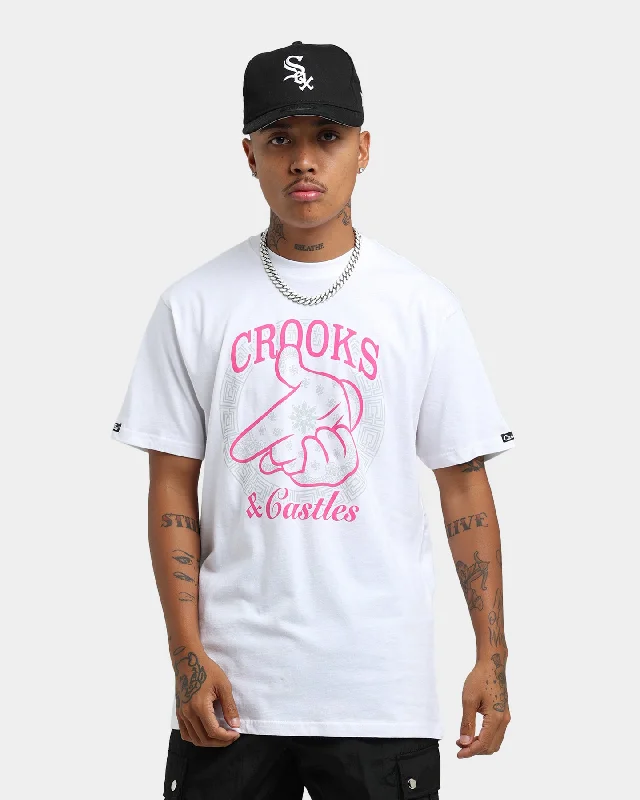 Crooks & Castles Gundana T-Shirt White-- Houndstooth Herringbone Solid
