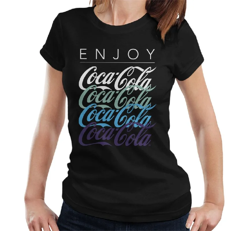 Coca Cola Enjoy Women's T-Shirt-- Chenille Blend Fleece Blend Nylon Blend