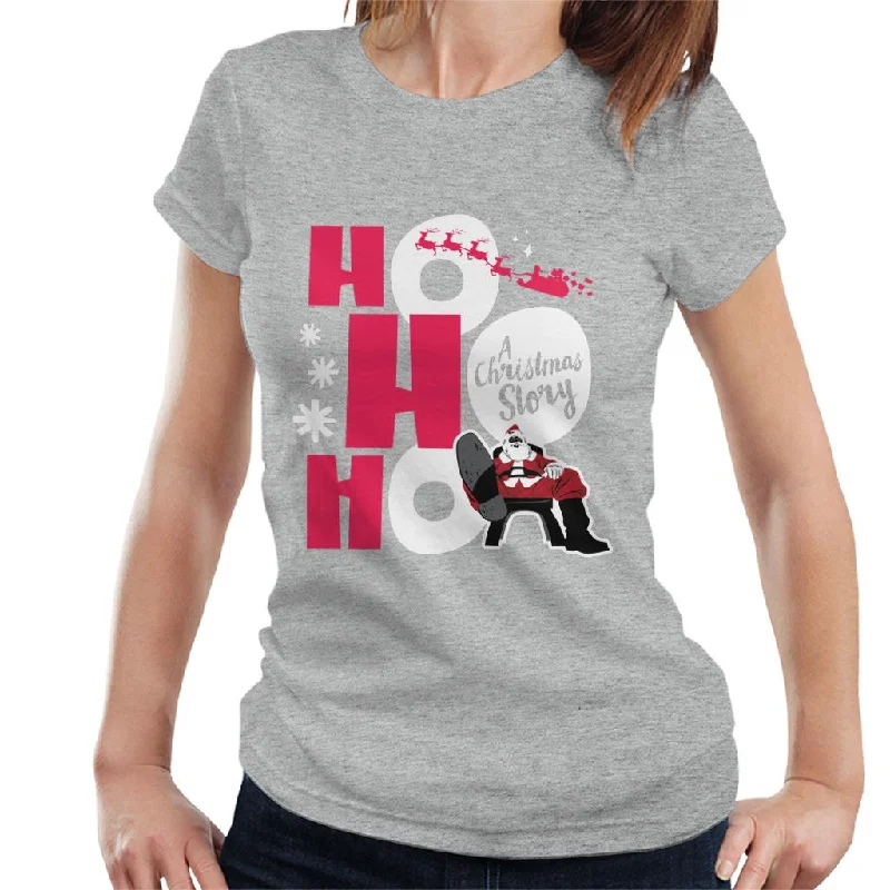 A Christmas Story Ho Ho Ho Women's T-Shirt-- Graphic Embroidered Appliqued