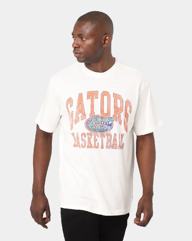 National Collegiate Athletic Association Florida Gators Arch Sport Vintage T-Shirt Vintage White-- Boxy Fit Fitted Loose