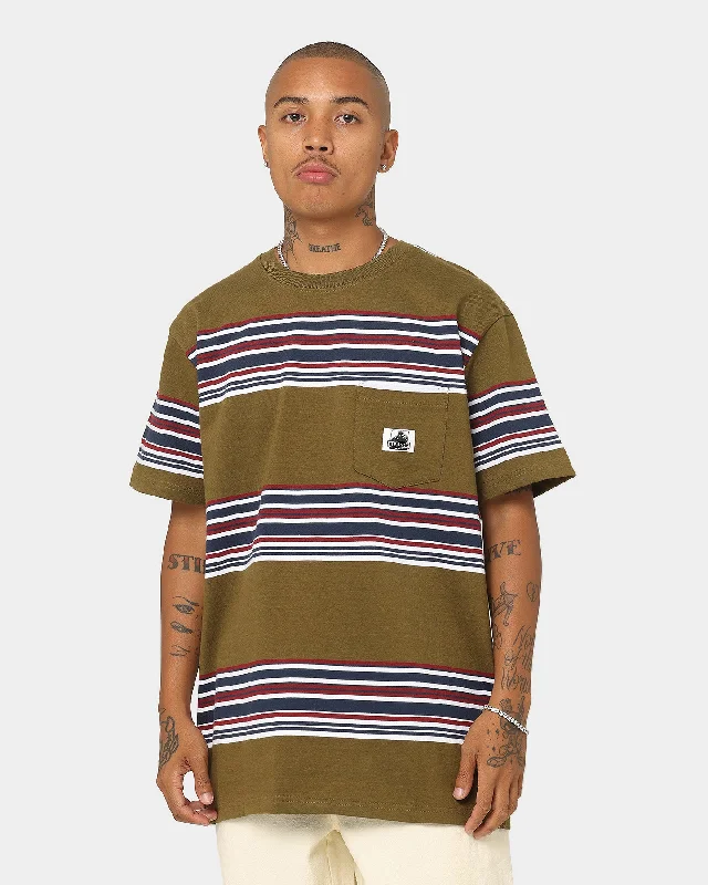 XLARGE Dazed Short Sleeve T-Shirt Olive-- Collared Crew Neck Turtle Neck