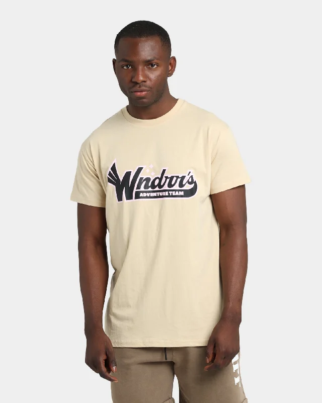 WNDRR Reece Custom Fit T-Shirt Tan-- Real Fur Shearling Chenille