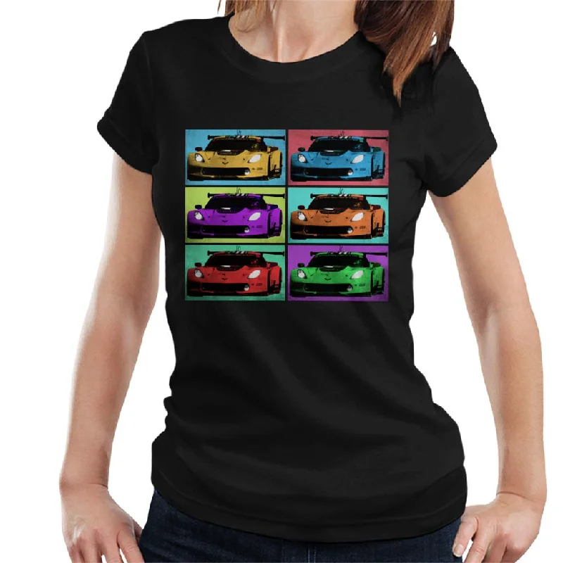 Motorsport Images Chevrolet Corvette C7 R Women's T-Shirt-- Mesh Fabric Canvas Fabric Denim Fabric