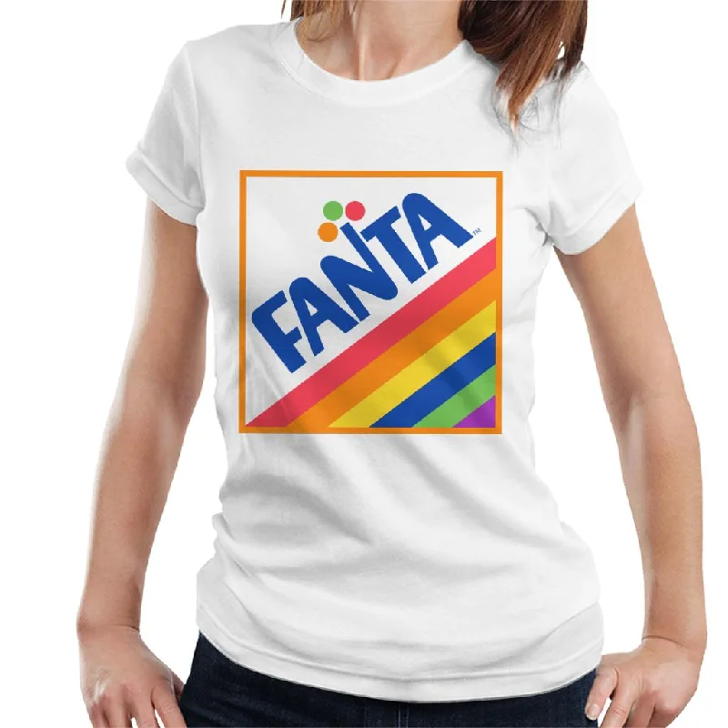 Fanta 1970s Retro Rainbow Logo Women's T-Shirt-- Anti-Shrink Durable Soft