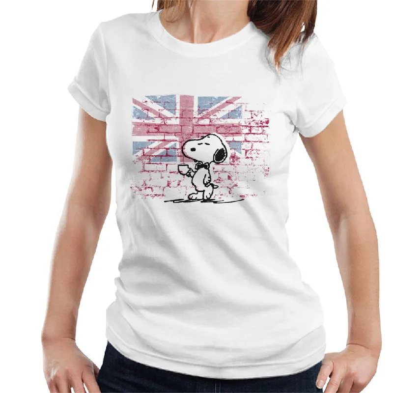 Peanuts Snoopy Posh Women's T-Shirt-- Print Jacquard Patchwork