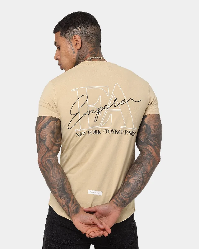 Emperor Apparel Classique After Dark Short Sleeve T-Shirt Sand/Black-- Modern Contemporary Chic