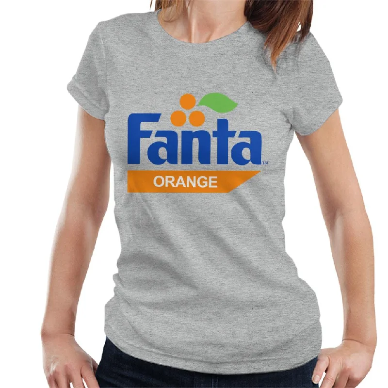 Fanta Orange Retro 1980s Logo Women's T-Shirt-- Handmade Hand-knitted Hand-woven