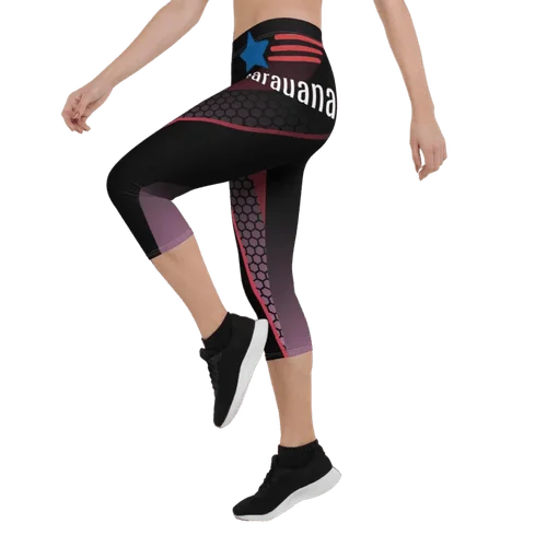 Carauana soft and comfortable capri leggings Casual Black Leggings