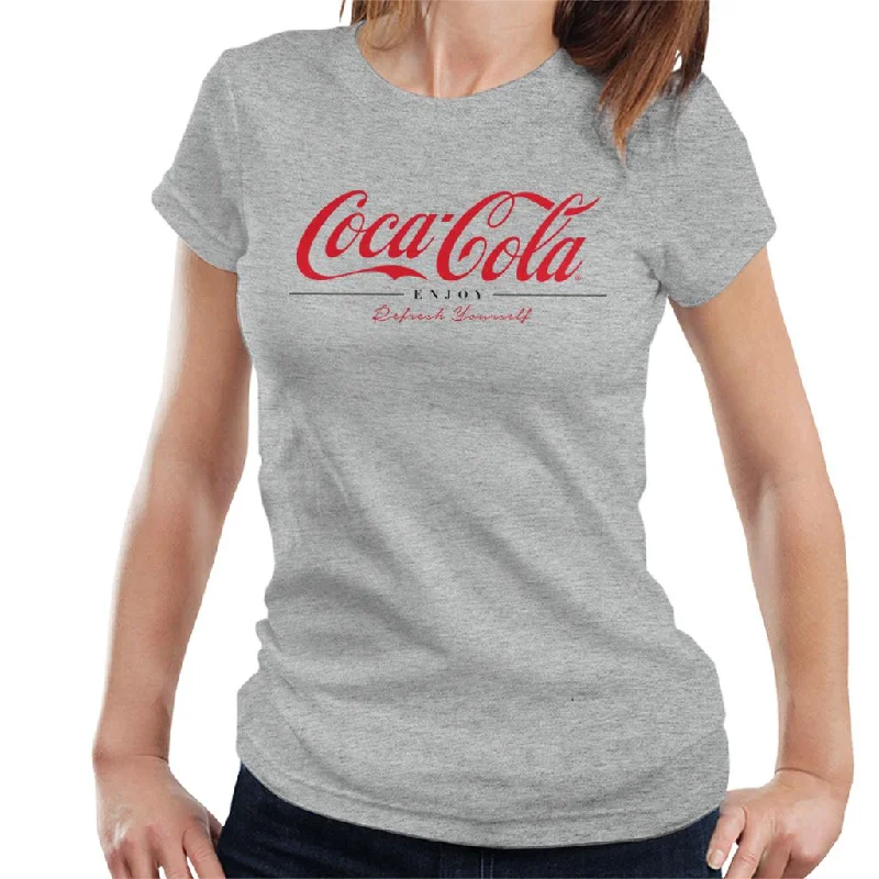 Coca Cola Enjoy And Refresh Yourself Women's T-Shirt-- Fleece Fabric Down Fabric Feather Fabric