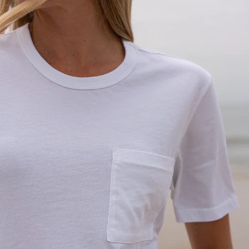 Womens Short Box Pocket T-shirt-- Oversized T-Shirt Spandex breathable