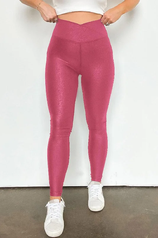 Solid High Waist Leggings Fashionable Stretchy Fit Leggings