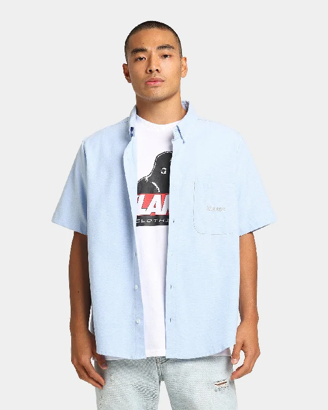 XLARGE 91 Oxford Shirt Blue-- Graphic Embroidered Appliqued