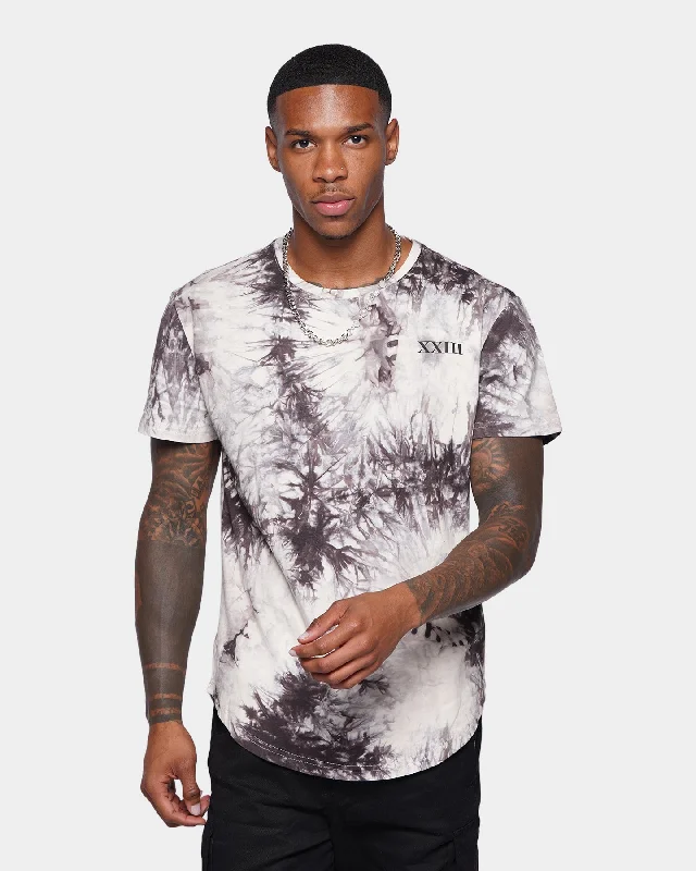 XXIII Ryland Tie Dye T-Shirt Black/White-- Boxy Fit Fitted Loose