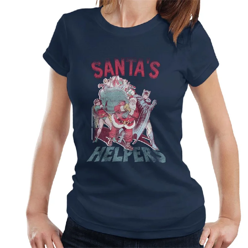 Batman Christmas Santa's Helpers Women's T-Shirt-- Welt Pockets Slit Pockets