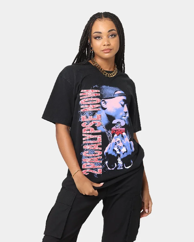 Tupac 2Pacalypse Now T-Shirt Black Wash-- Iron Safe Non-Iron Wrinkle Free