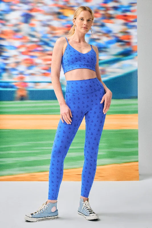Dodgers Action Basic Legging in Monogram Royal Cozy Mid-Rise Workout Leggings