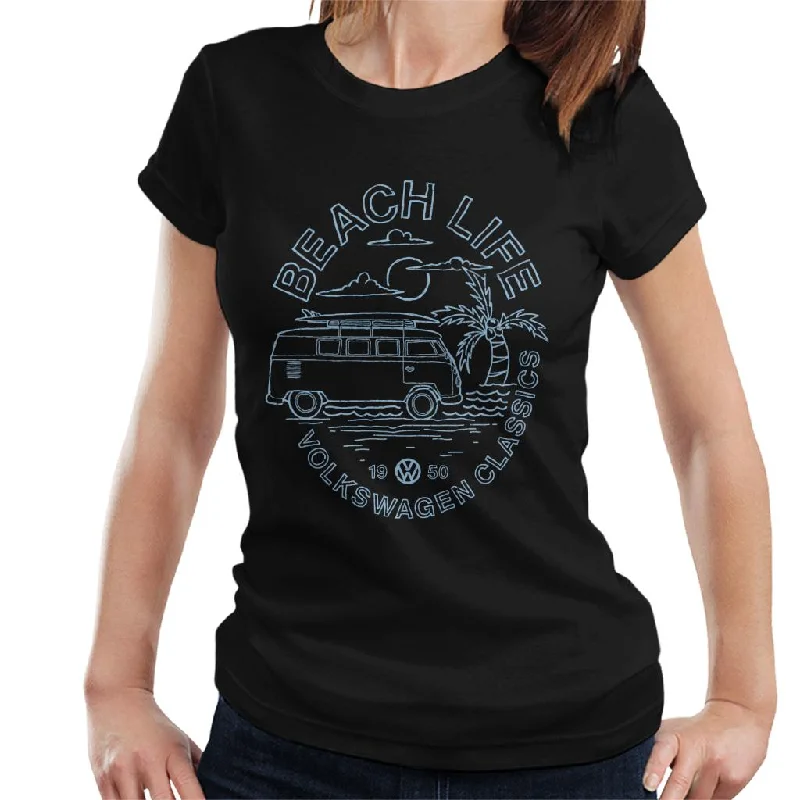 Volkswagen Beach Life Classics Women's T-Shirt -- Basic T-Shirt Crew Neck Short Sleeve
