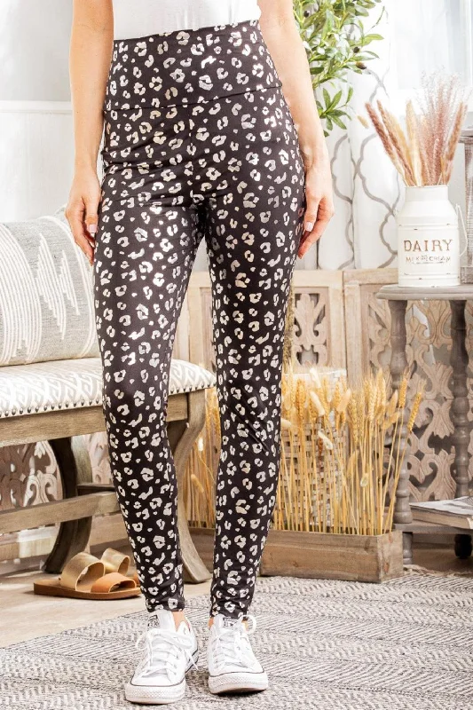 Heimish Full Size Leopard High Waist Leggings Comfortable Athletic Tights