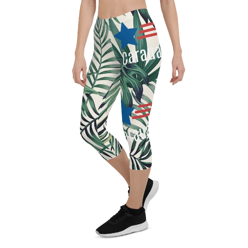 Carauana Capri Leggings Stylish Faux Leather Leggings