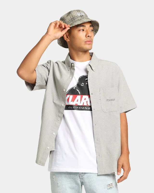 XLARGE 91 Oxford Shirt Light Grey-- Fashionable Trendy Casual