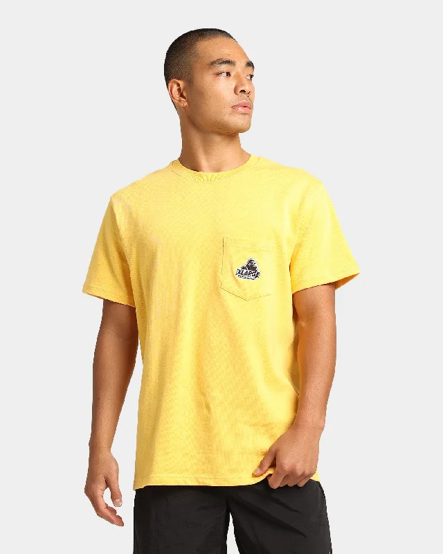 XLARGE 91 Pocket T-Shirt Yellow-- Beaded Sequined Faux Fur