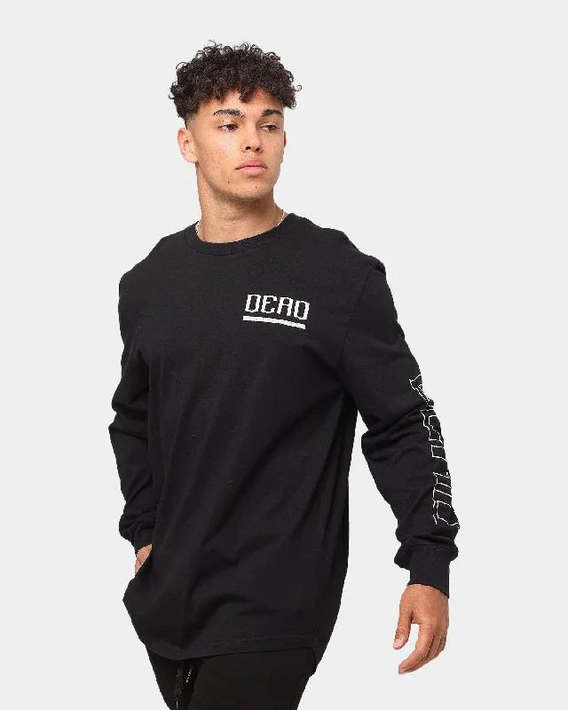 Dead Studios Rival Long Sleeve T-Shirt Black-- Chenille Blend Fleece Blend Nylon Blend