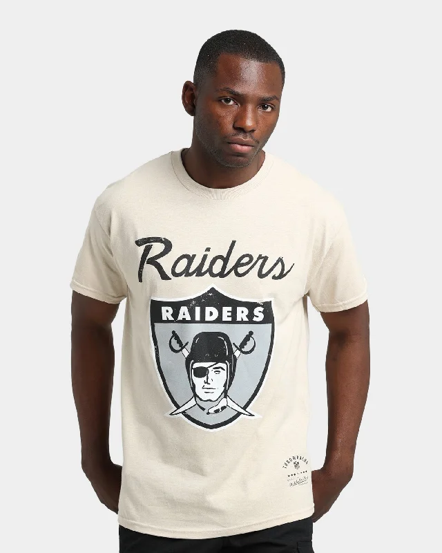 Mitchell & Ness Las Vegas Raiders Sandstone Team Logo T-Shirt Stone-- Beaded Sequined Faux Fur