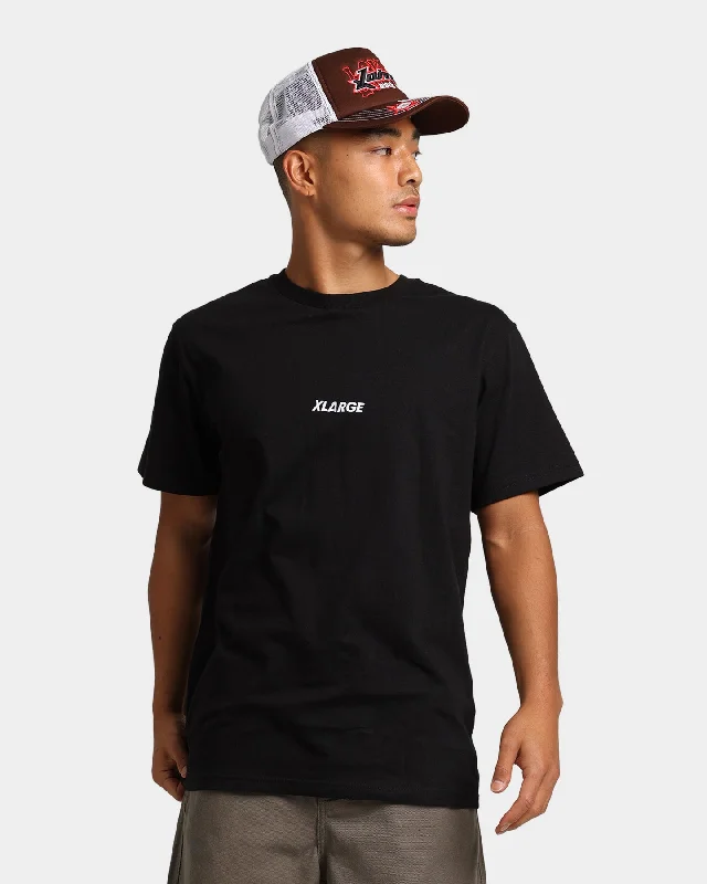 X-Large HW Text Short Sleeve T-Shirt Black-- Oversized T-Shirt Spandex breathable