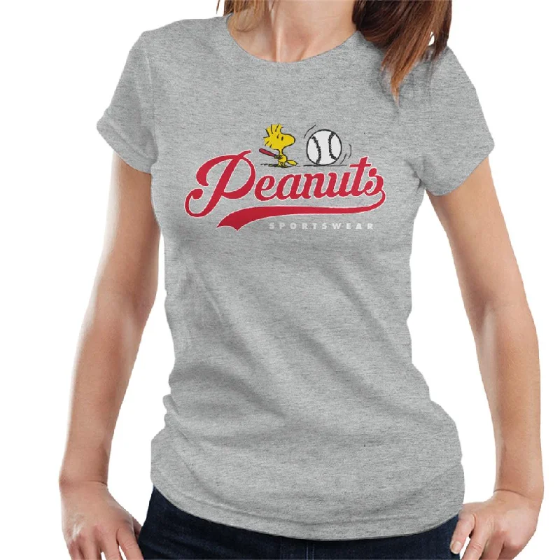 Peanuts Baseball Woodstock Women's T-Shirt-- Terry Blend Velvet Blend Canvas Blend