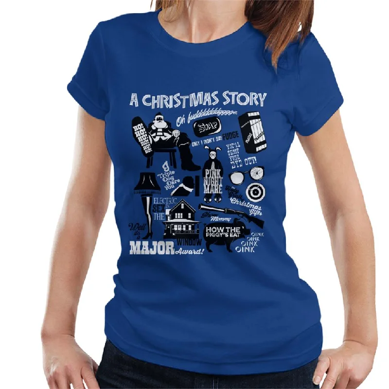 A Christmas Story Quote Montage Women's T-Shirt-- Anti-Shrink Durable Soft