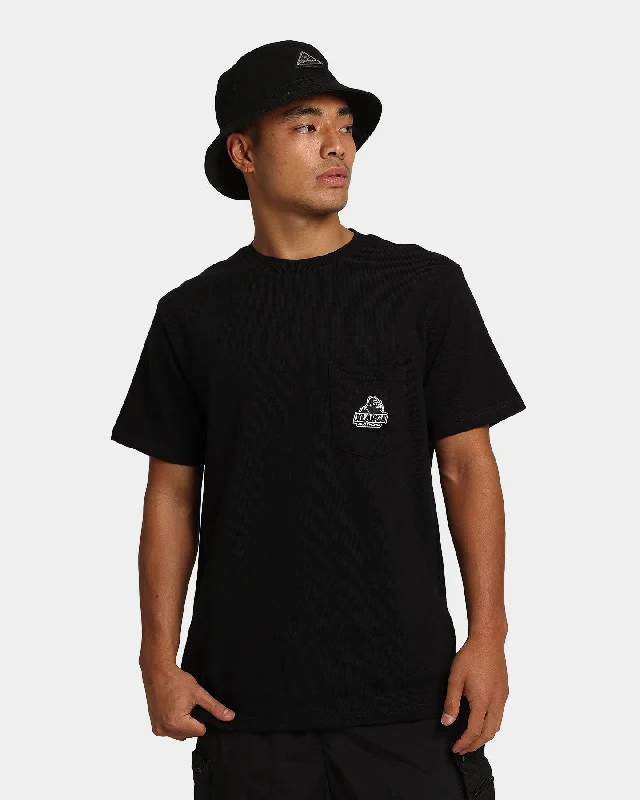 XLARGE 91 Pocket T-Shirt Black-- Real Fur Shearling Chenille