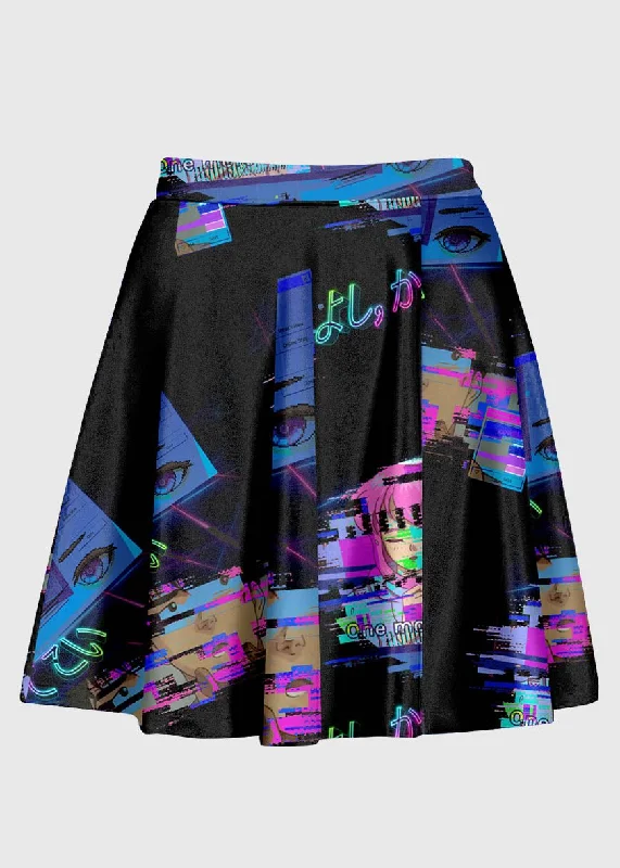 Plus Size Vaporwave Aesthetic Glitchcore Anime Skirt lace skirt elegant