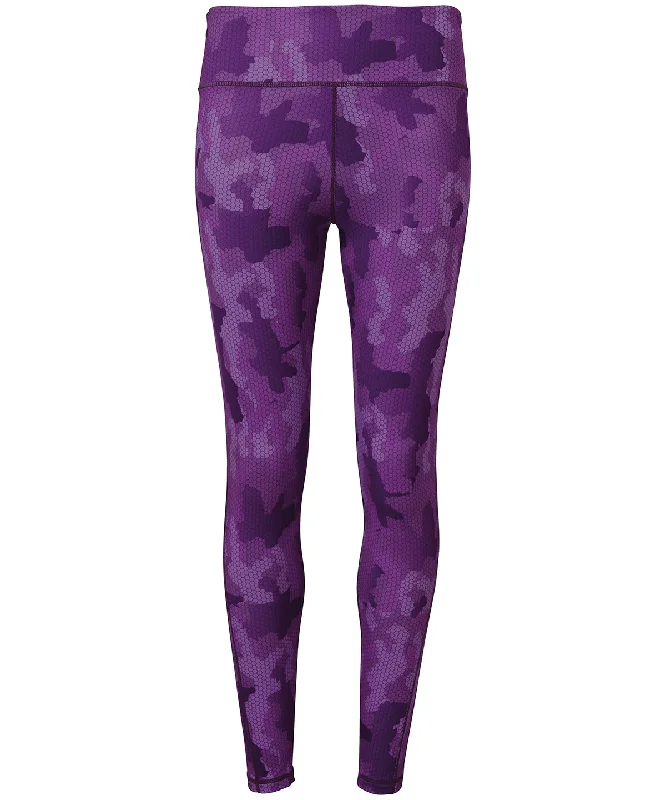 Camo Purple - Women's TriDri® performance Hexoflage® leggings Trendy Activewear Leggings