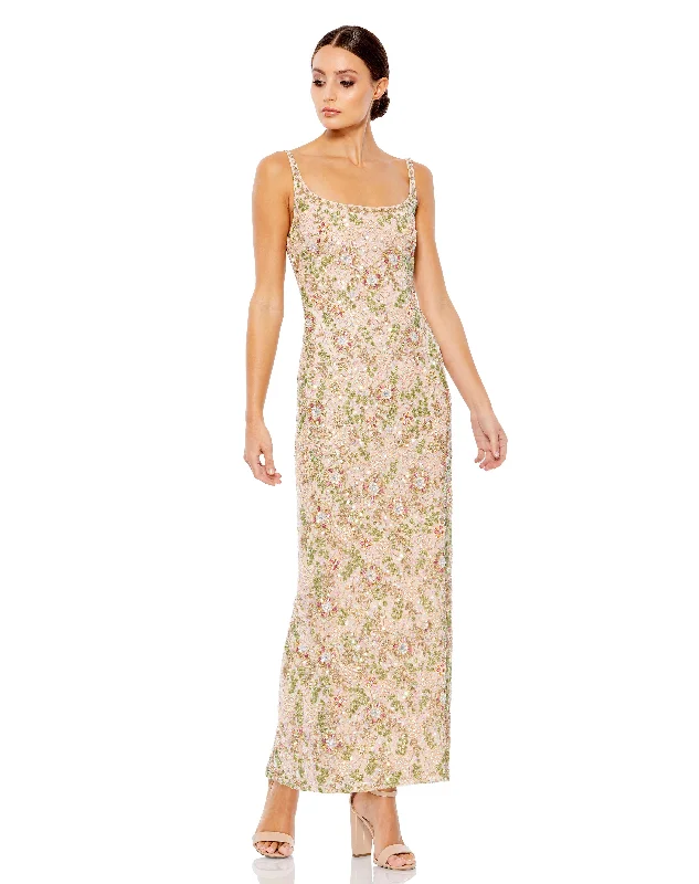 Embroidred Ankle Length Dress Tunics Party sparkling