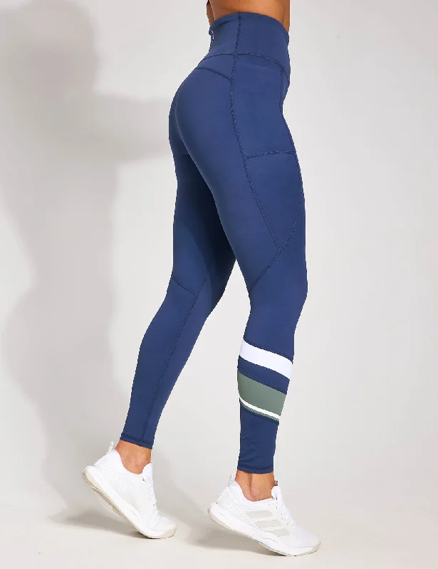 Limitless Legging - Navy-Green-White Fashionable Smooth Fit Leggings